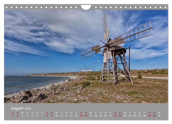 Produktbild: Historische M&uuml;hlen - R&auml;der und Fl&uuml;gel der Vergangenheit (Wandkalender 2026 DIN A4 quer), CALVENDO Monatskalender