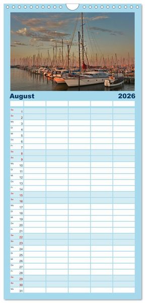 Produktbild: Familienplaner 2026 - Heiligenhafen immer wieder mit 5 Spalten (Wandkalender, 21 x 45 cm) CALVENDO