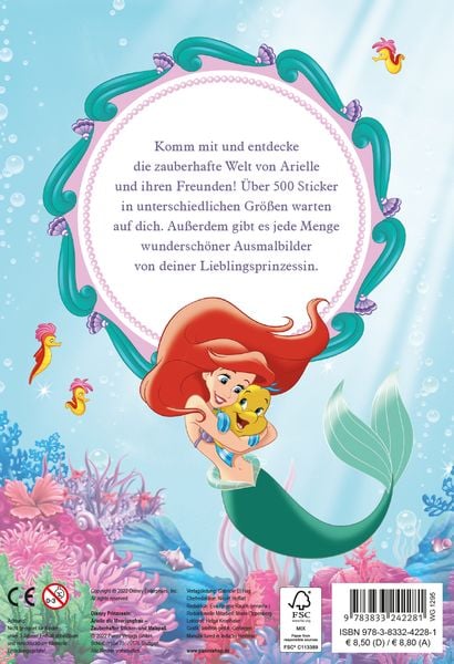 Disney Prinzessin: Arielle die Meerjungfrau - Zauberhafter Sticker- und Malspaß