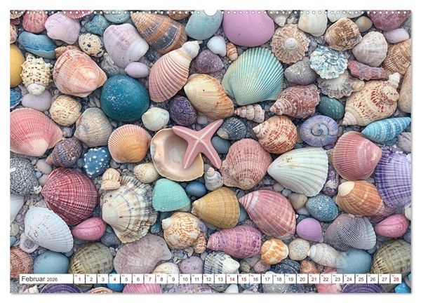 Produktbild: Sandgefl&uuml;ster und Muschelzauber (Wandkalender 2026 DIN A2 quer), CALVENDO Monatskalender