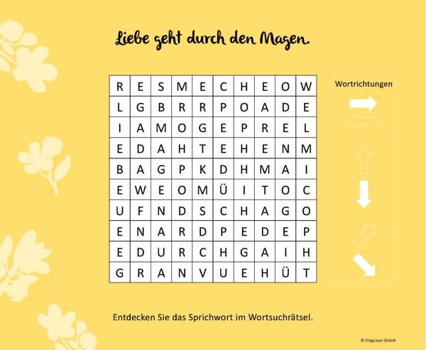 Produktbild: Wortsuchr&auml;tsel f&uuml;r Senioren mit vertrauten Sprichw&ouml;rtern. Spiele-Spa&szlig;, Besch&auml;ftigung und Ged&auml;chtnistraining f&uuml;r Senioren. Auch mit Demenz. Gro&szlig;druck.