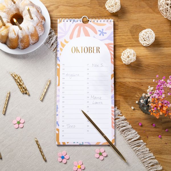 Produktbild: Immerw&auml;hrender Geburtstagskalender Blumen