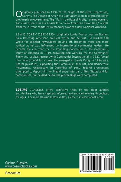Produktbild: The Decline of American Capitalism
