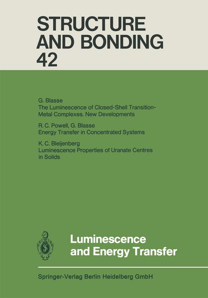 Produktbild: Luminescence and Energy Transfer