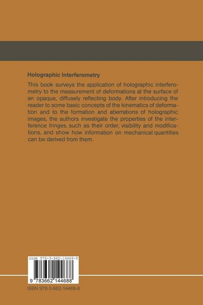 Produktbild: Holographic Interferometry