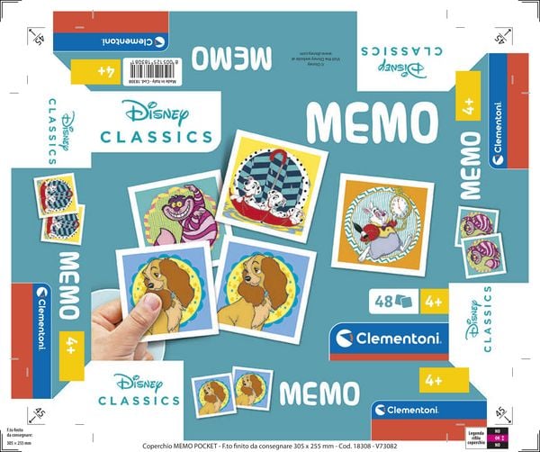 Produktbild: Kinderspiel Disney Classics Memo Kompakt mit 48 Karten