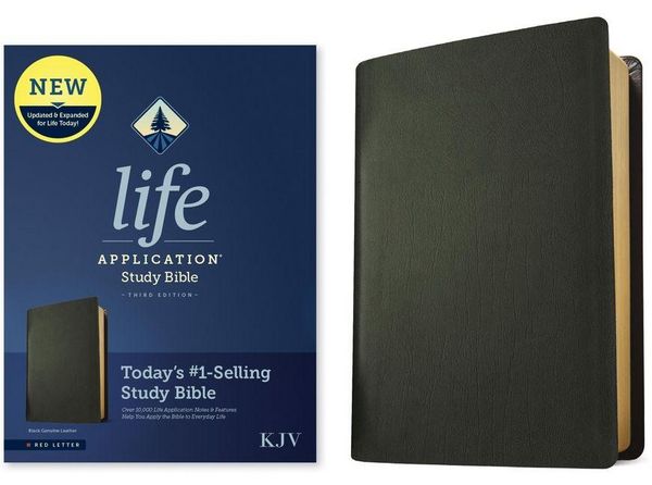 Produktbild: KJV Life Application Study Bible, Third Edition (Genuine Leather, Black, Red Letter)