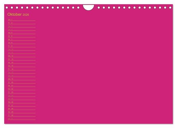 Produktbild: Bastel-Geburtstagskalender pink / Geburtstagskalender (Wandkalender 2026 DIN A4 quer), CALVENDO Monatskalender