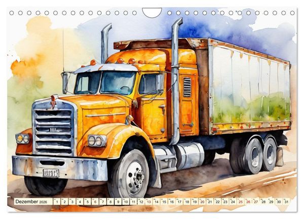Produktbild: Nostalgische Trucks (Wandkalender 2026 DIN A4 quer), CALVENDO Monatskalender