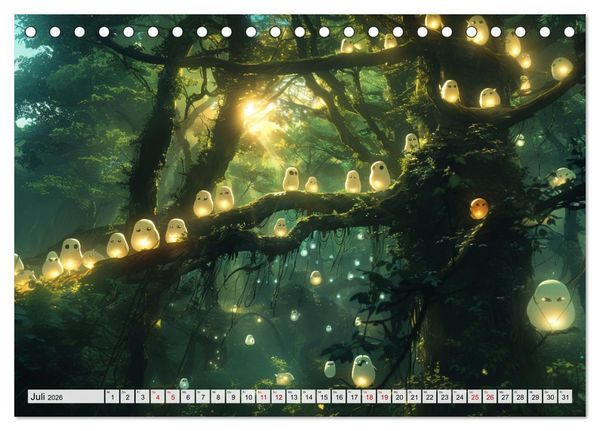 Produktbild: Begegnungen im Anime Zauberland (Tischkalender 2026 DIN A5 quer), CALVENDO Monatskalender