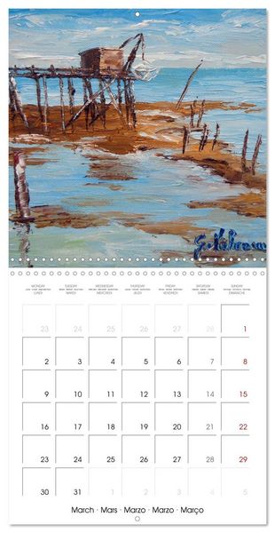 Produktbild: Mer en peinture (Calendrier mural carr&eacute; 2026 30x30 cm) Calendrier double avec une page pour vos prises de notes