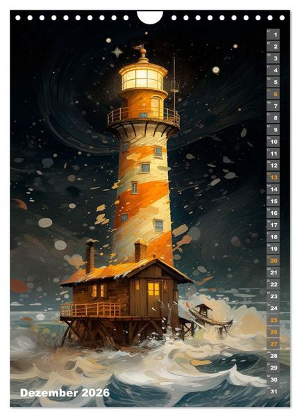 Produktbild: W&auml;chter der Meere - Surreale Architektur (Wandkalender 2026 DIN A4 hoch), CALVENDO Monatskalender
