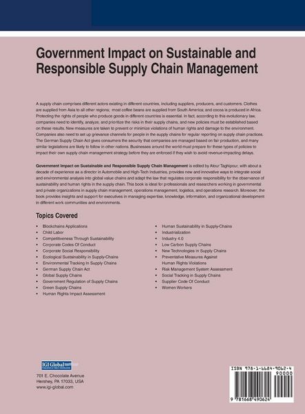 Produktbild: Government Impact on Sustainable and Responsible Supply Chain Management