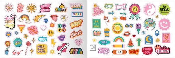 Produktbild: myNOTES Papeterie: Stickerheft Oh, happy day!
