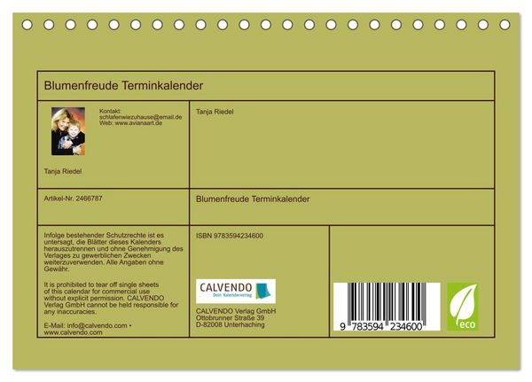 Produktbild: Blumenfreude Terminkalender (Tischkalender 2027 DIN A5 quer), CALVENDO Monatskalender