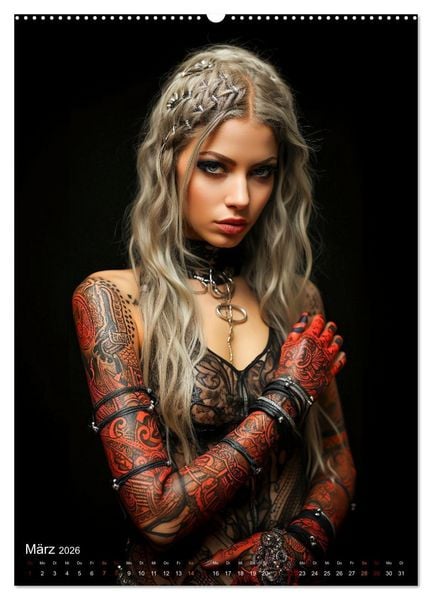 Produktbild: Tattoo Kunst auf der Haut (Wandkalender 2026 DIN A2 hoch), CALVENDO Monatskalender