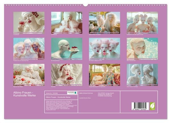 Produktbild: Albino Frauen - Kunstvolle Werke (hochwertiger Premium Wandkalender 2026 DIN A2 quer), Kunstdruck in Hochglanz