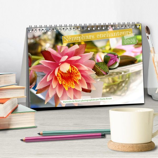 Produktbild: N&eacute;nuphars enchanteurs (Calendrier de bureau 2026 DIN A5 vertical), CALVENDO calendrier mensuel
