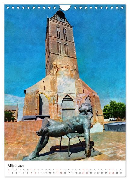 Produktbild: Hansestadt Wismar - Aquarellansichten der Perle des Nordens (Wandkalender 2026 DIN A4 hoch), CALVENDO Monatskalender