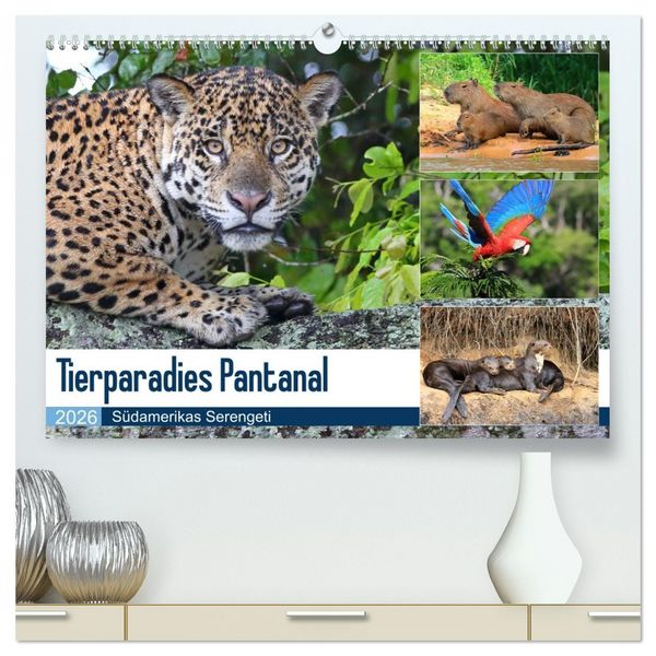 Produktbild: Tierparadies Pantanal (hochwertiger Premium Wandkalender 2026 DIN A2 quer), Kunstdruck in Hochglanz