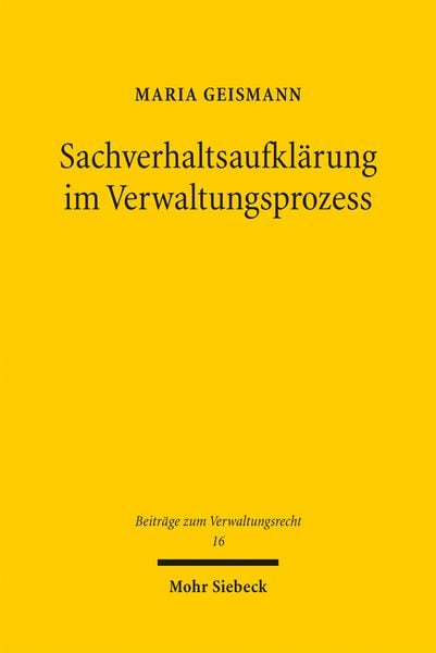 Produktbild: Geismann, M: Sachverhaltsaufkl&auml;rung im Verwaltungsprozess