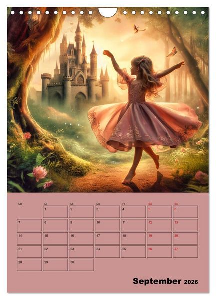 Produktbild: K&ouml;nigliche Momente - Kleine Prinzessin im M&auml;rchenwald (Wandkalender 2026 DIN A4 hoch), CALVENDO Monatskalender