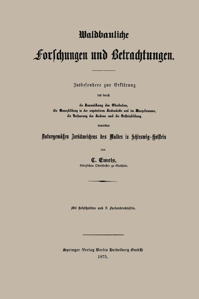 Produktbild: Waldbauliche Forschungen und Betrachtungen