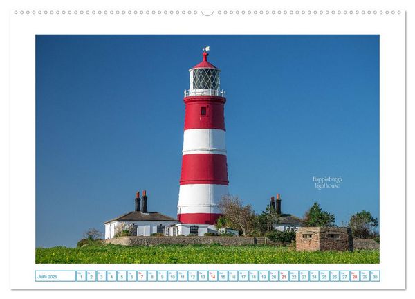 Produktbild: Leuchtt&uuml;rme entlang der britischen K&uuml;ste (hochwertiger Premium Wandkalender 2026 DIN A2 quer), Kunstdruck in Hochglanz