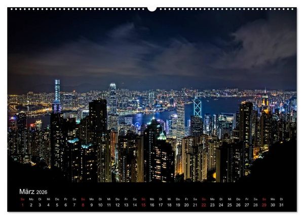 Produktbild: N&auml;chtliche St&auml;dte (hochwertiger Premium Wandkalender 2026 DIN A2 quer), Kunstdruck in Hochglanz