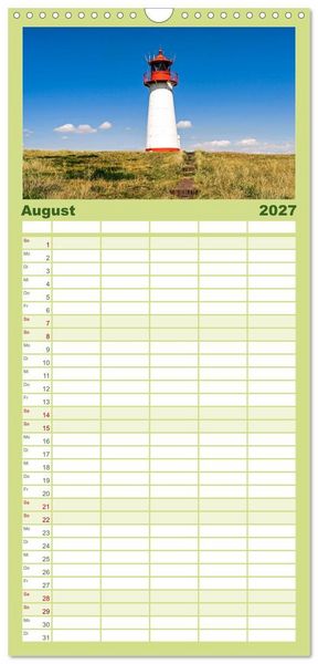 Produktbild: Familienplaner 2027 - SYLT D&uuml;nenwege mit 5 Spalten (Wandkalender, 21 x 45 cm) CALVENDO