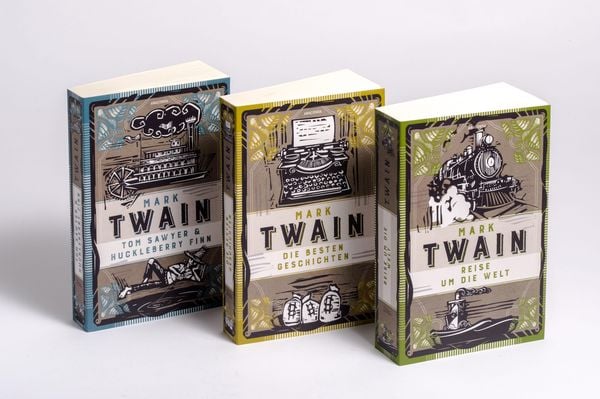 Produktbild: Mark Twain, Grosse Werke in 3 B&auml;nden im Schmuck-Schuber