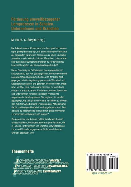 Produktbild: F&ouml;rderung umweltbezogener Lernprozesse in Schulen, Unternehmen und Branchen