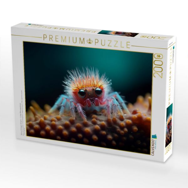 Produktbild: CALVENDO Puzzle Spinne mit langen Wimpern - Lustige Mikroorganismen | 2000 Teile Lege-Gr&ouml;&szlig;e 90x67cm Foto-Puzzle f&uuml;r gl&uuml;ckliche Stunden