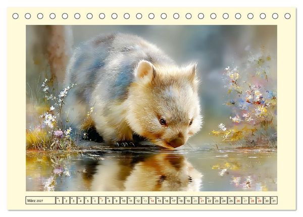 Produktbild: Wombats. Australiens liebenswerte Beuteltiere (Tischkalender 2027 DIN A5 quer), CALVENDO Monatskalender