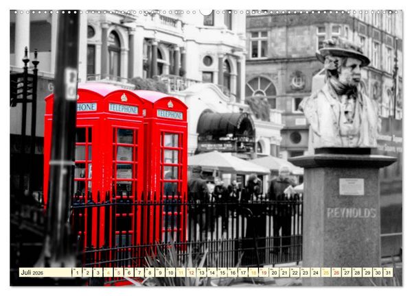 Produktbild: Die bekannteste Telefonzelle der Welt - Telephone Booth (hochwertiger Premium Wandkalender 2026 DIN A2 quer), Kunstdruck in Hochglanz