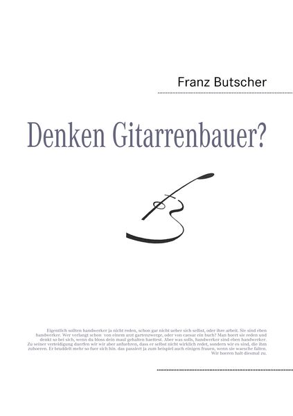 Produktbild: Denken Gitarrenbauer?