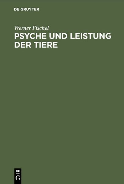 Produktbild: Psyche und Leistung der Tiere