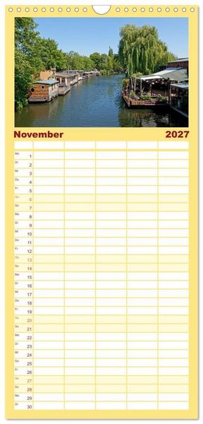 Produktbild: Familienplaner 2027 - Berlin - Metropole an der Spree mit 5 Spalten (Wandkalender, 21 x 45 cm) CALVENDO