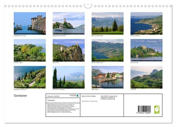 Produktbild: Gardasee (Wandkalender 2026 DIN A3 quer), CALVENDO Monatskalender
