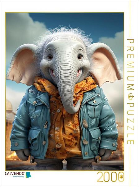 Produktbild: CALVENDO Puzzle Elefant Benno | 2000 Teile Lege-Gr&ouml;&szlig;e 90x67cm Foto-Puzzle f&uuml;r gl&uuml;ckliche Stunden
