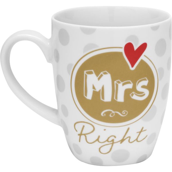 Produktbild: GRUSS & CO Tassen-Set Motiv Mr Right - Mrs Right"