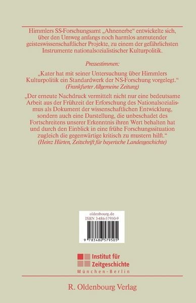 Produktbild: Das "Ahnenerbe" der SS 1935-1945
