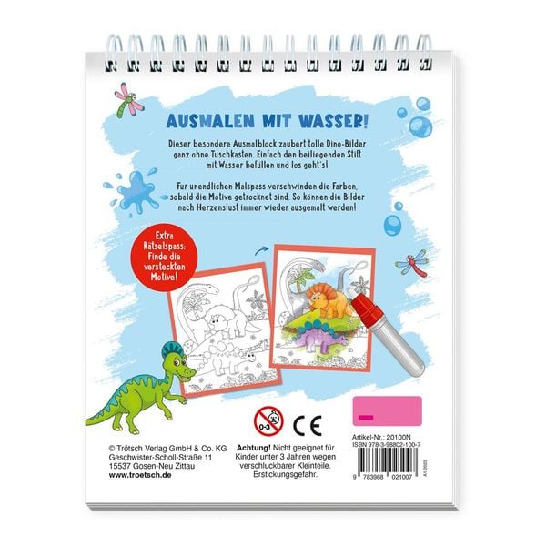 Produktbild: Tr&ouml;tsch Wassermalspa&szlig; mit Zauberstift Dinosaurier