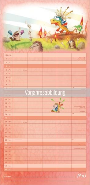 Produktbild: Familienplaner Furzipups der Knatterdrache 2027