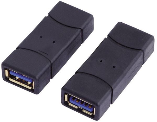 LogiLink USB 3.2 Gen 1 (USB 3.0) Adapter [1x USB 3.2 Gen 1 Buchse A (USB 3.0) - 1x USB 3.2 Gen 1 Buchse A (USB 3.0)] AU0026 vergoldete Steckkontakte