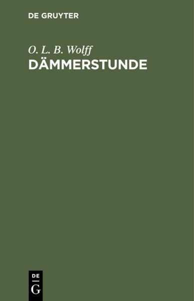 Produktbild: D&auml;mmerstunde