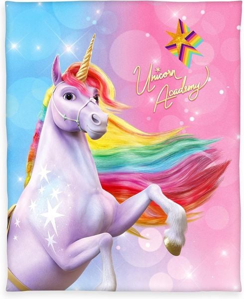 Produktbild: Herding 7528601035 - Unicorn Academy, Fleecedecke, 130 x 160 cm