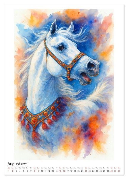 Produktbild: Enjoy Arabian Horses (Desk Calendar 2026 DIN A5 portrait), CALVENDO 12 Month DeskCalendar