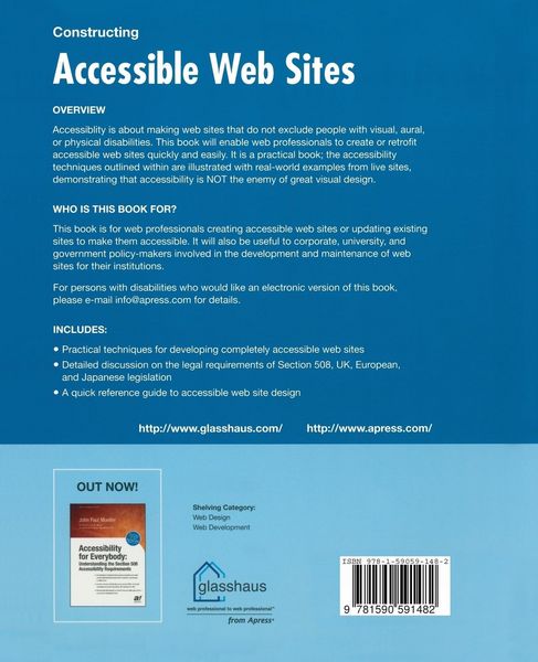Produktbild: Constructing Accessible Web Sites
