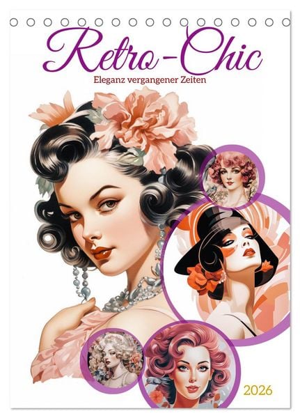 Produktbild: Retro Chic (Tischkalender 2026 DIN A5 hoch), CALVENDO Monatskalender